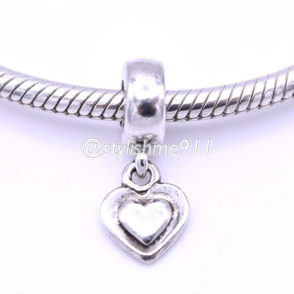 Authentic PANDORA Silver Heart Dangle - 790373 - Picture 2 of 9
